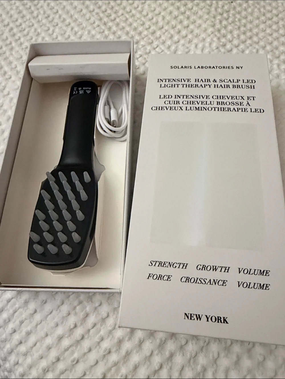 Solaris Laboratories NY Black LED Hair & Scalp Therapy Brush